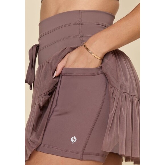 NWT Popflex Pirouette Skort Peppercorn 2x - Picture 8 of 9